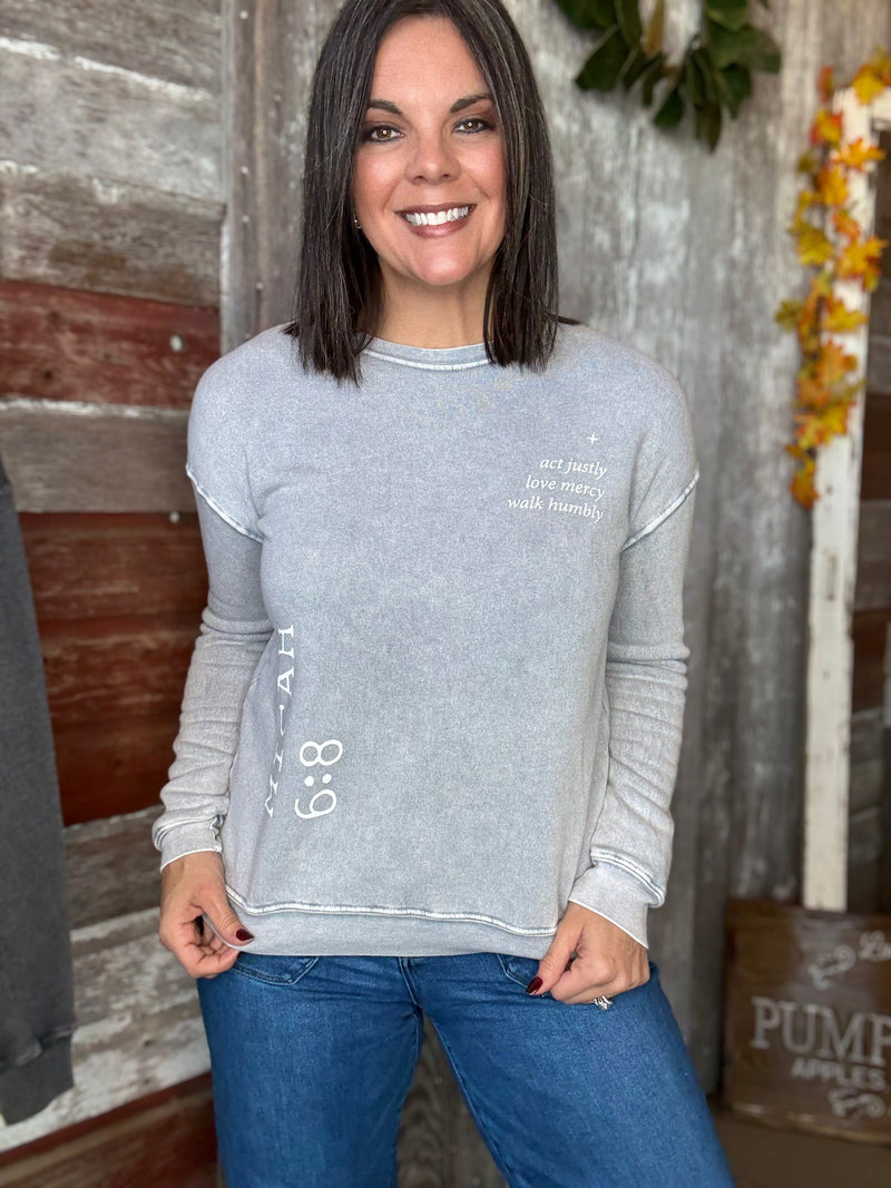 Micah 6:8 Graphic Sweatshirt