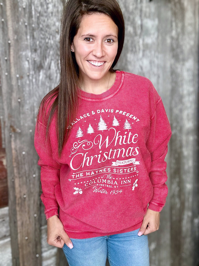 White Christmas Thermal Sweatshirt