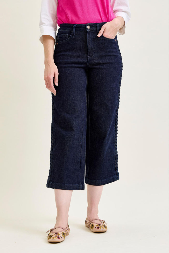 Judy Blue Braided Wide Leg Pant