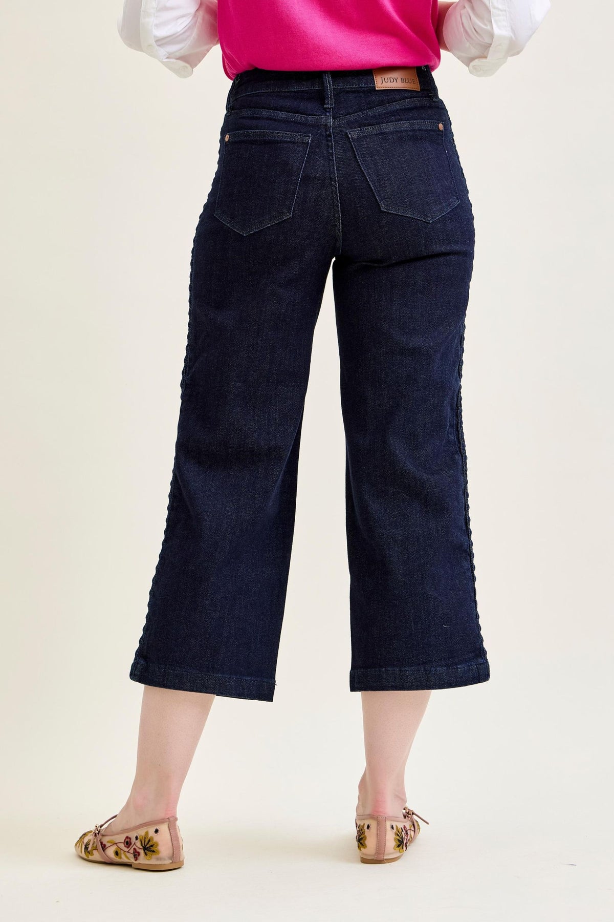 Judy Blue Braided Wide Leg Pant