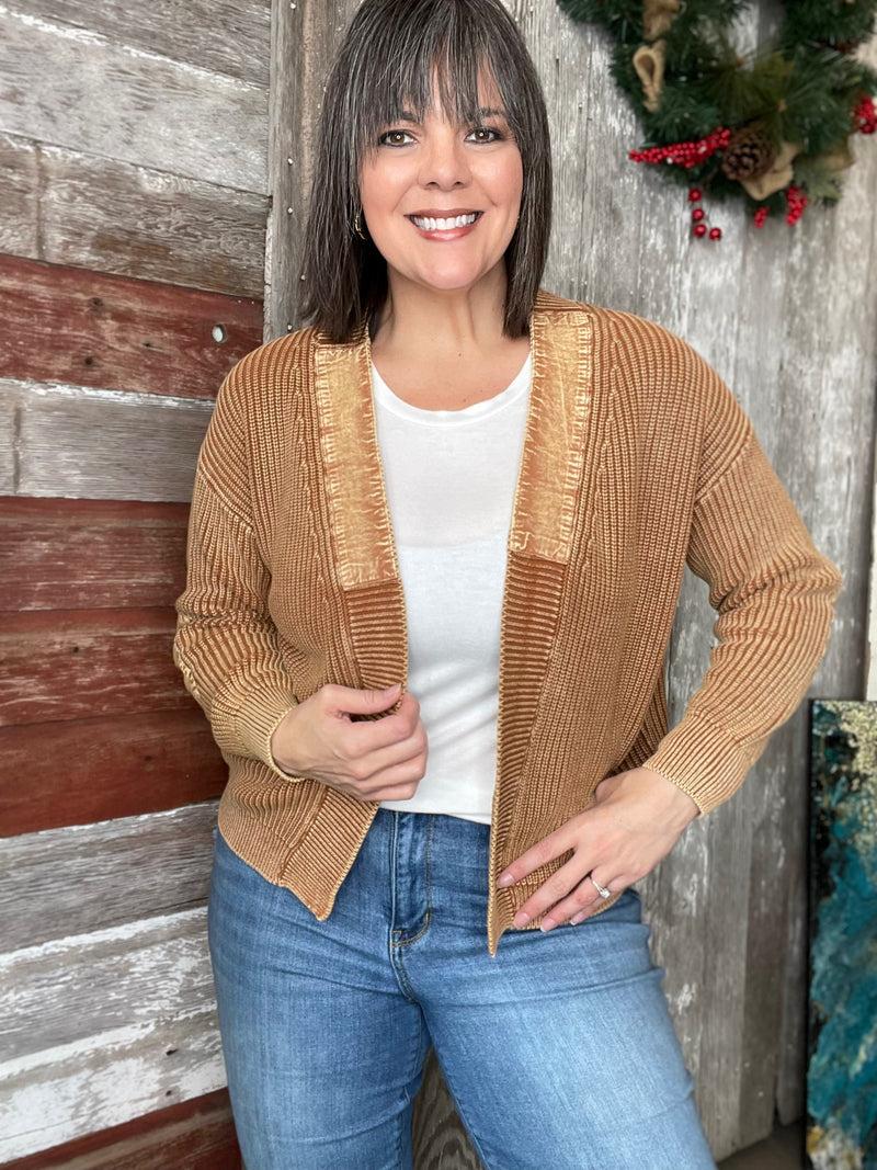 Ribbed Knit Sweater Cardigan