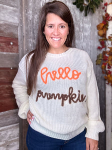 Hello Pumpkin Sweater Graphic
