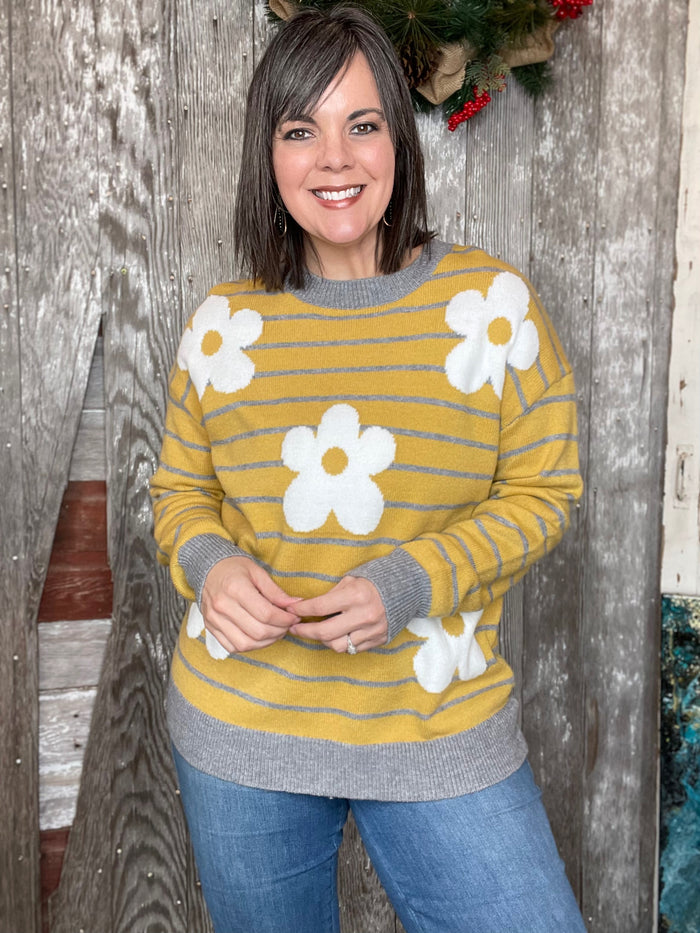 Daisy Patched Sweater