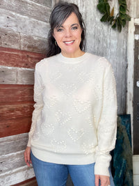 Ivory Heart Sweater