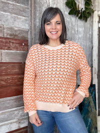 Coral Patterned Pullover