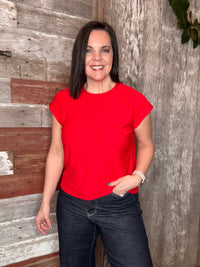 Slub Cuffed Sleeve Tee