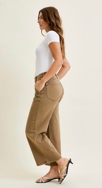 Judy Blue Golden Khaki Wide Vintage Jean
