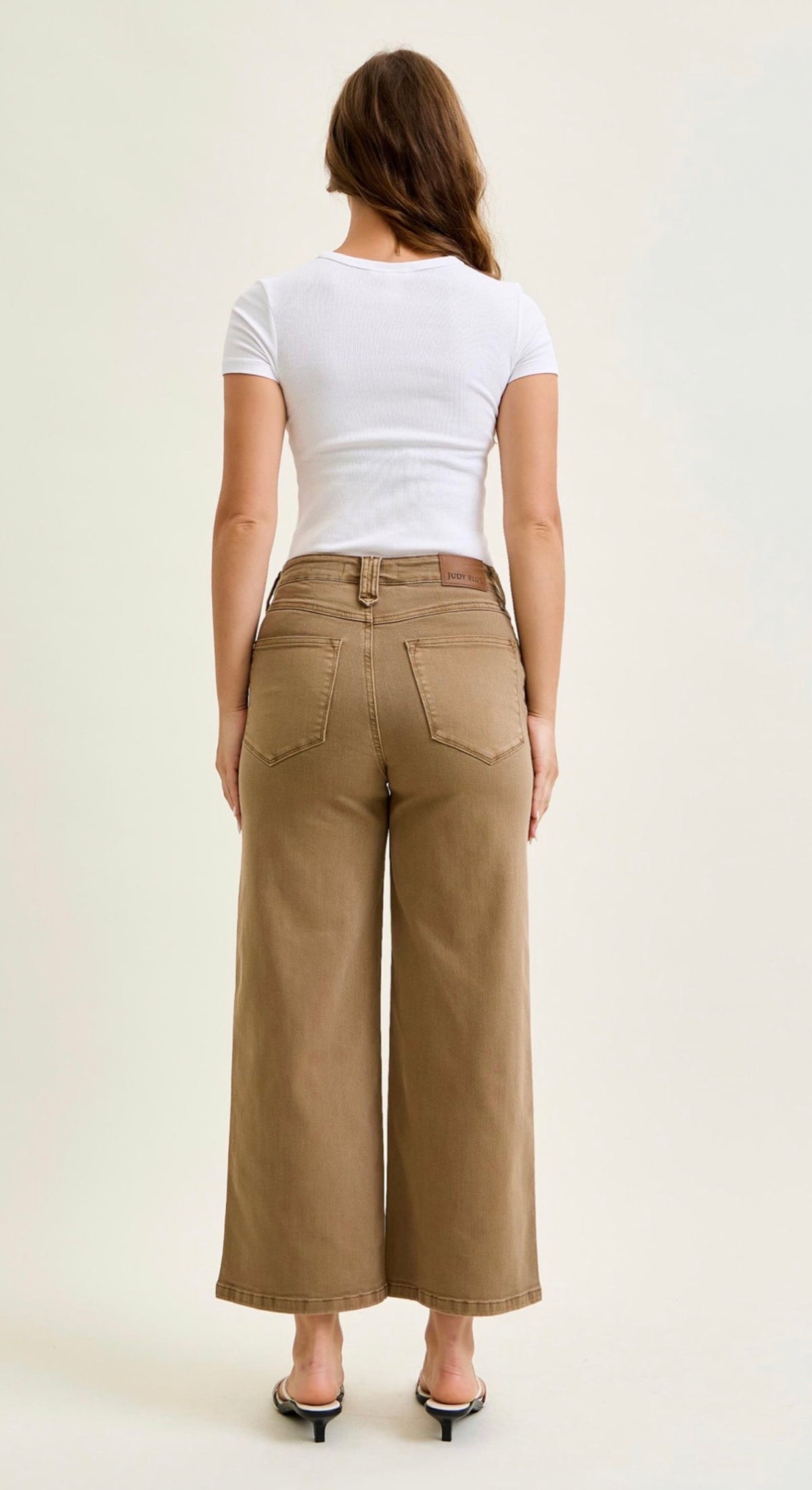 Judy Blue Golden Khaki Wide Vintage Jean