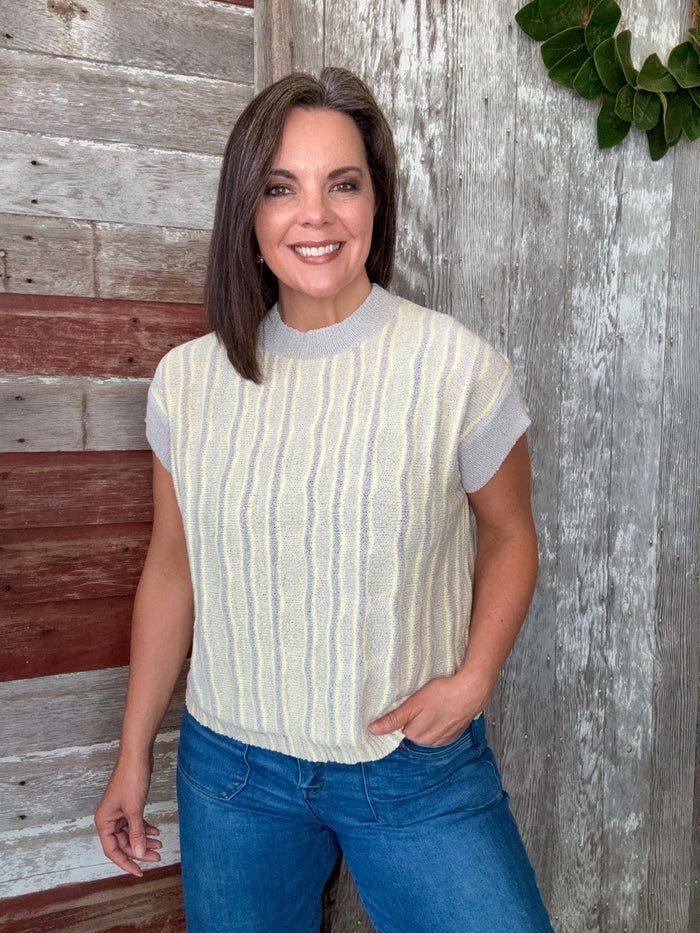 Light Grey Grace Sweater Top