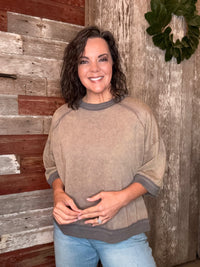 Mocha Mineral Washed Top