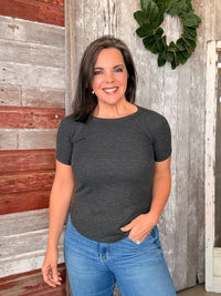 Waffle Short Sleeve Top