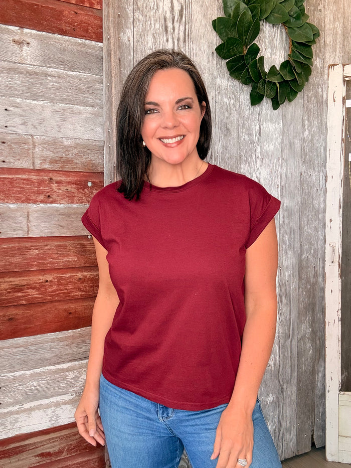 Folded Short Sleeve Top