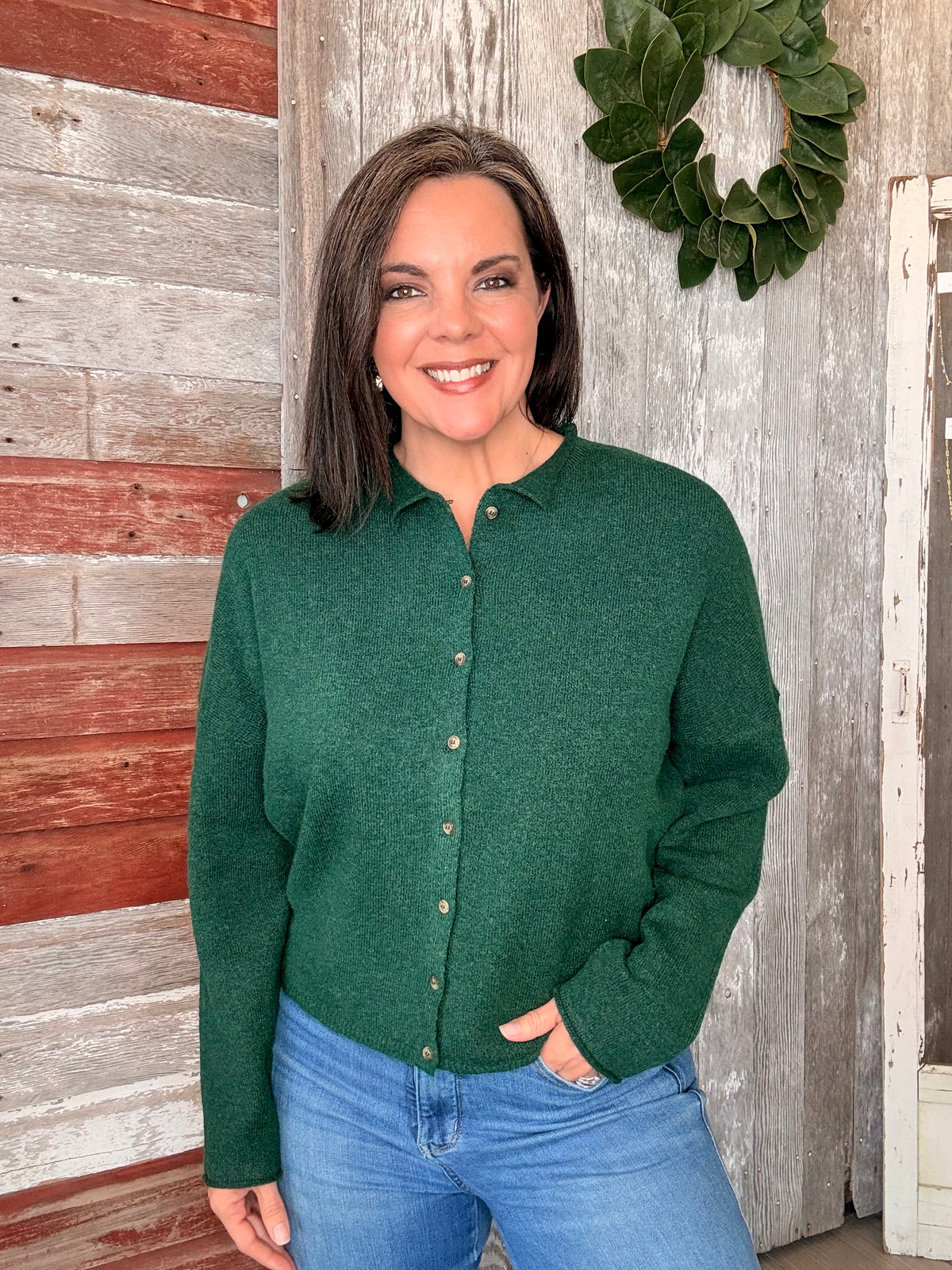Collared Button Down Cardigan