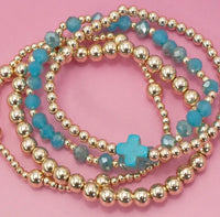 Cross Multi Beaded Bracelet