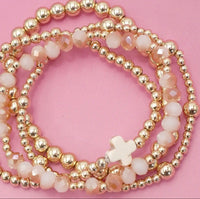 Cross Multi Beaded Bracelet