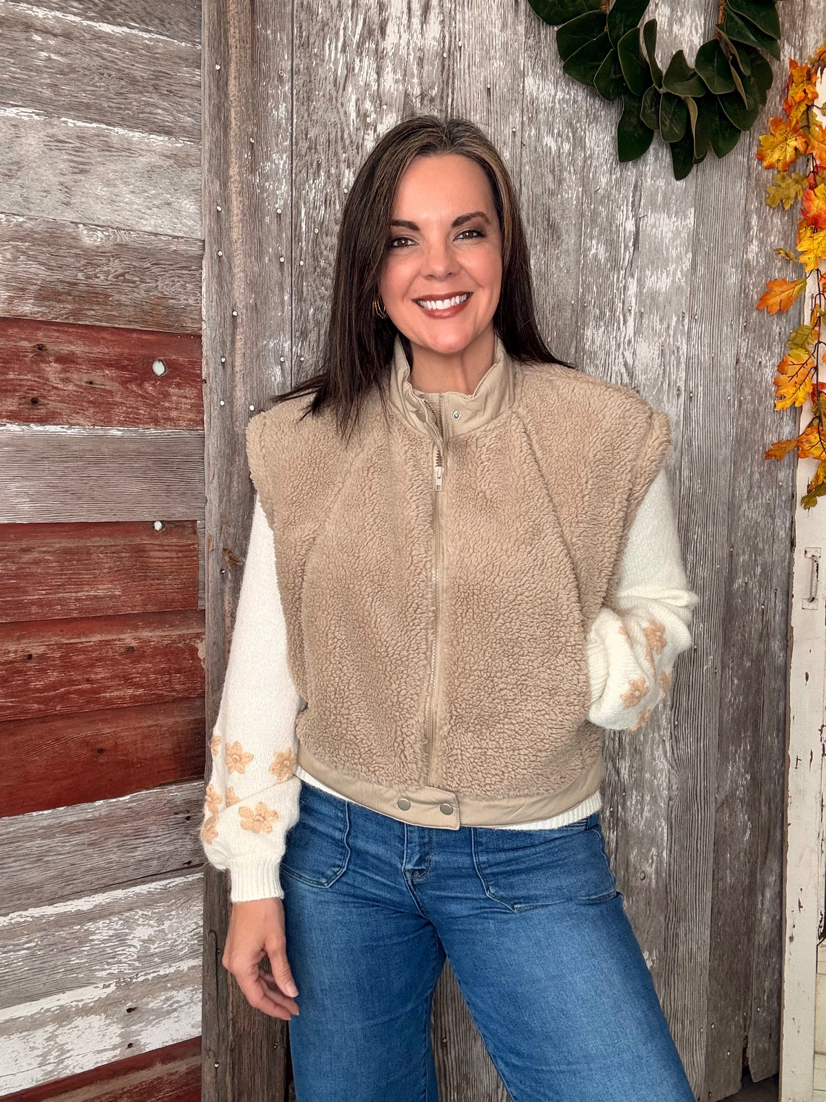 Sherpa Collar Vest