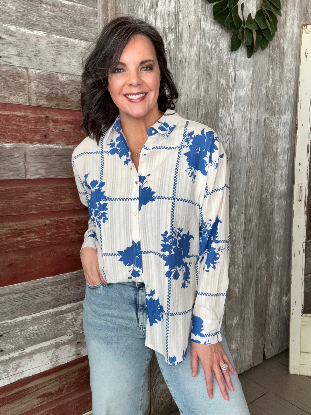 Floral Printed Button Down Shirt