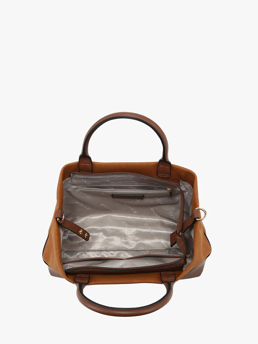 Ximena Suede Satchel