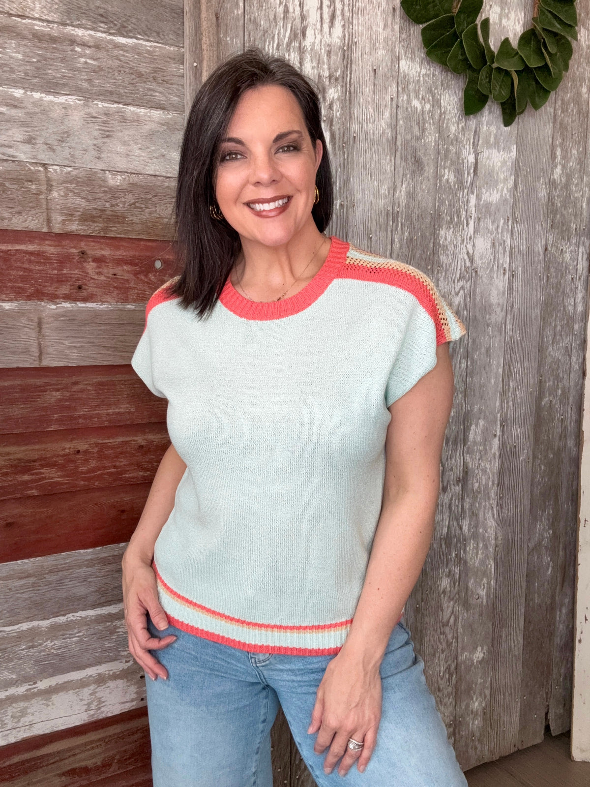 Striped Color Block Top