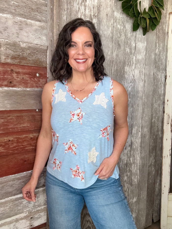 Crochet Patch Star Tank