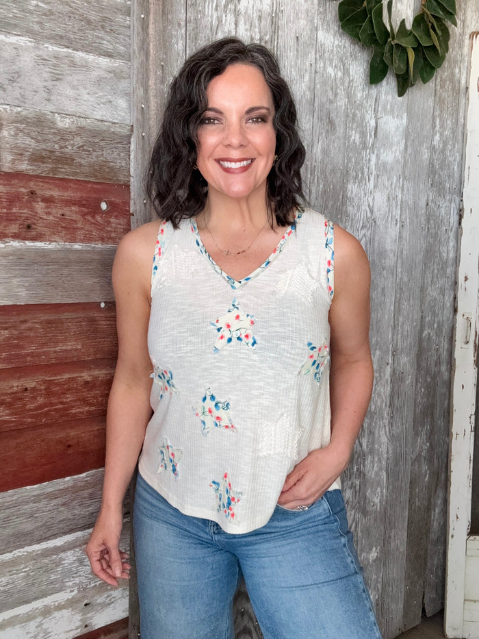 Crochet Patch Star Tank