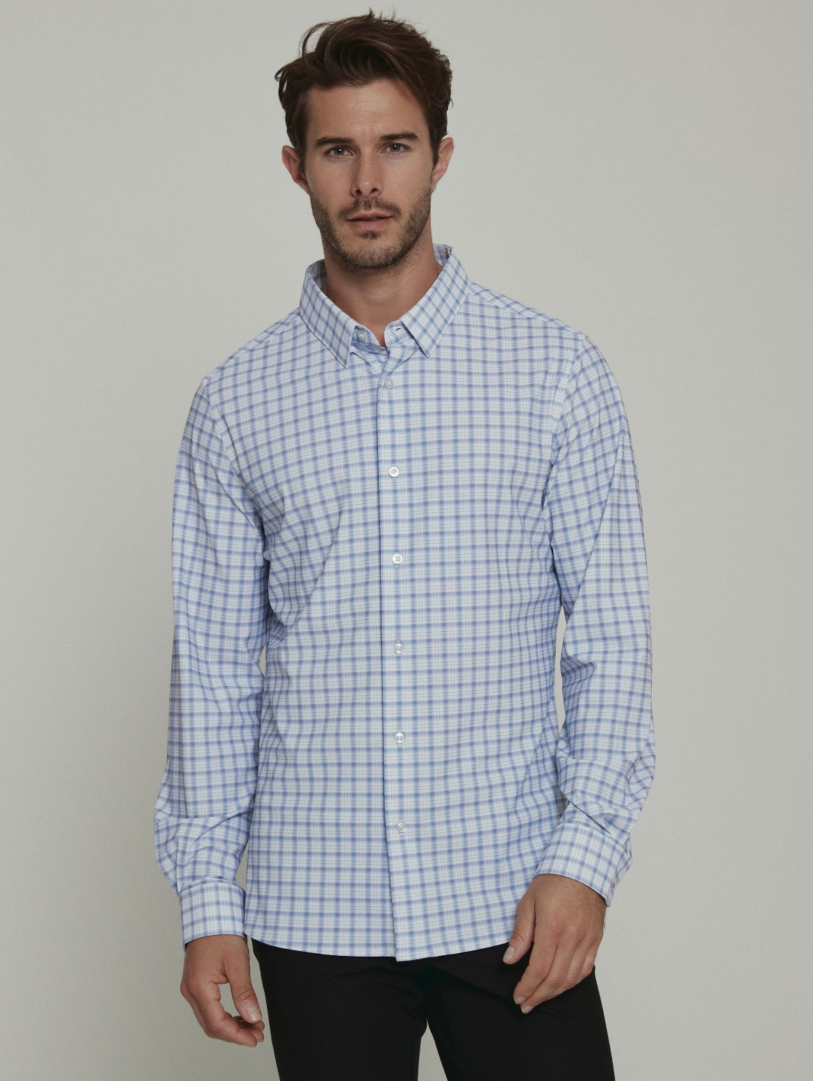 The Mykos Blue Long Sleeve Dress Shirt