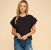 Double Cuffed Sleeve Top