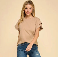 Double Cuffed Sleeve Top