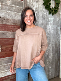 Camel Vintage Washed Top