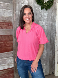 Peony Bubbled Sleeve Blouse