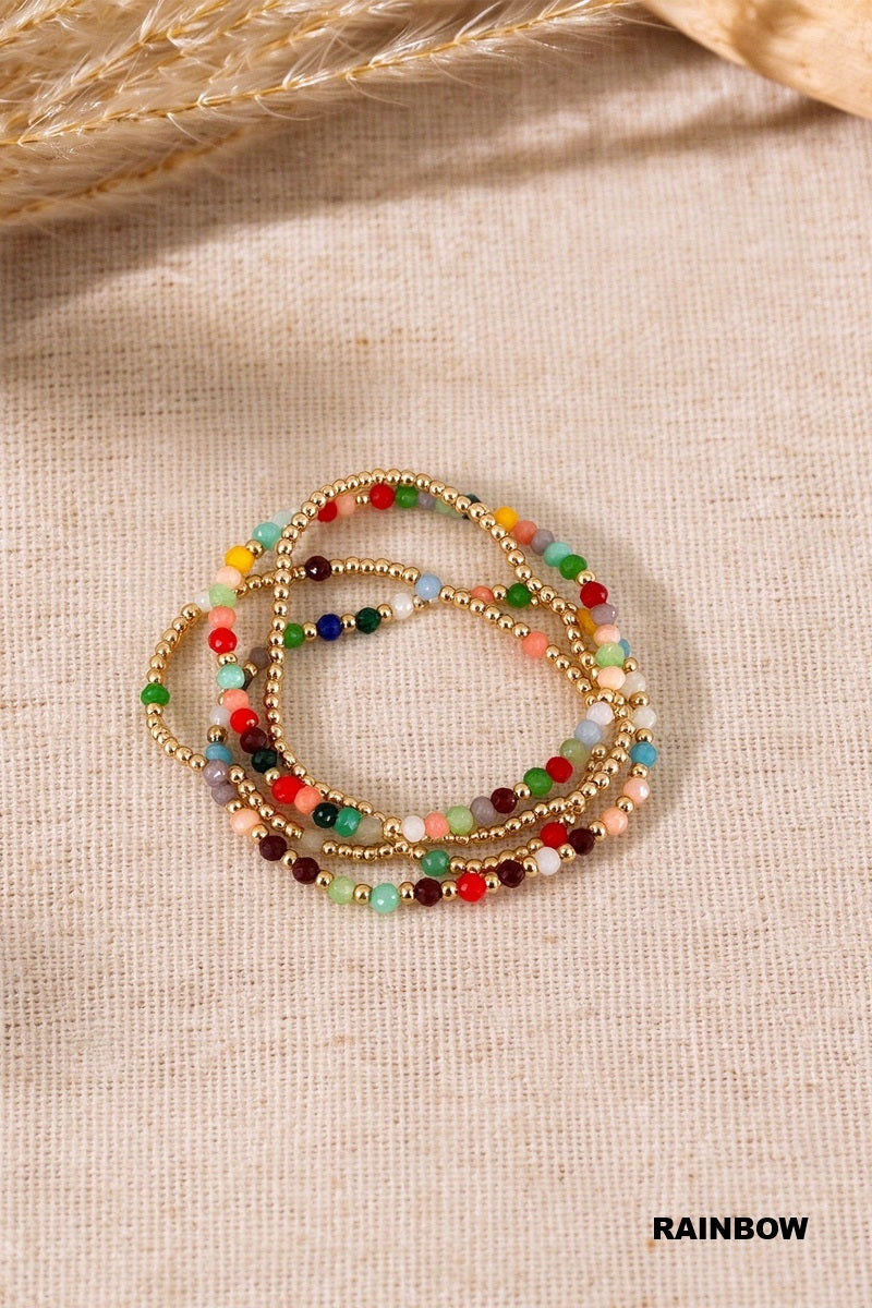 Glass Beaded Stretch Bracelets