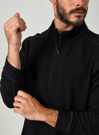 Black Restoration Quarter Zip Pullover