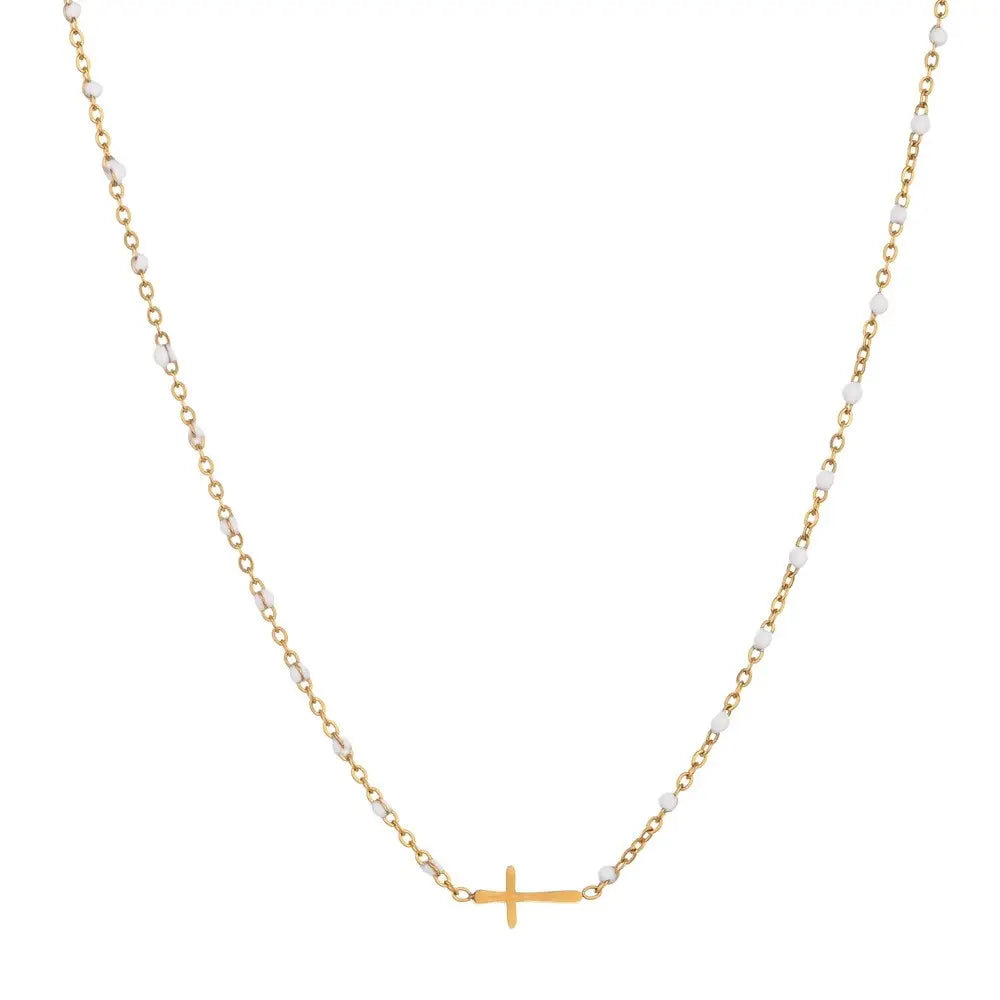 Beaded Cross Necklace