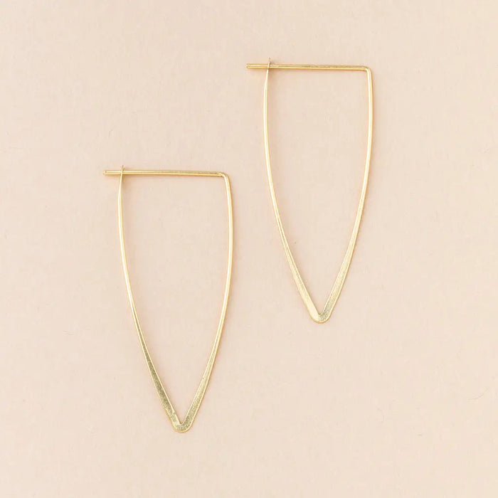 Gold Galaxy Triangle Earring