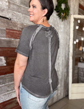 Mineral Washed Short Sleeve Top