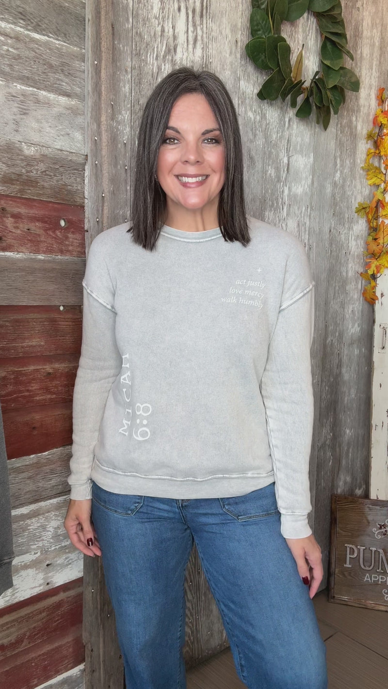 Micah 6:8 Graphic Sweatshirt