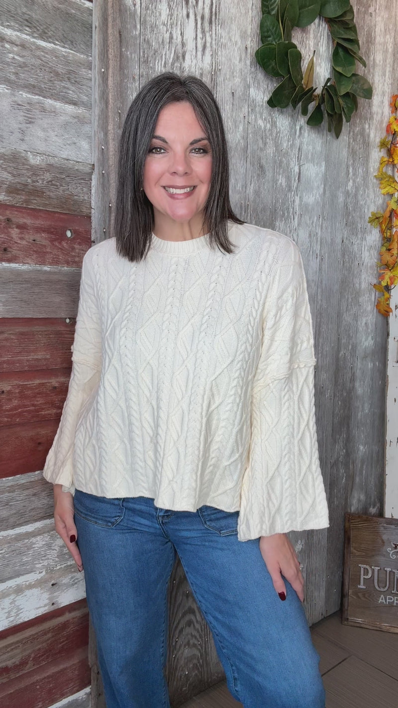 Ivory Cable Knit Sweater