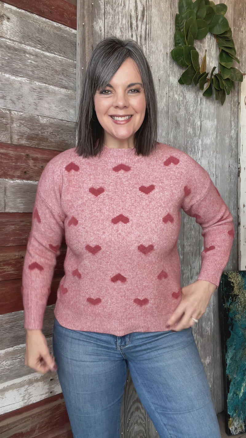 Soft Hearts Sweater